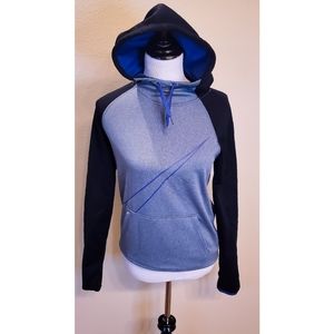 Grey/Black and Purple Nike Logo Dry fit Hoodie